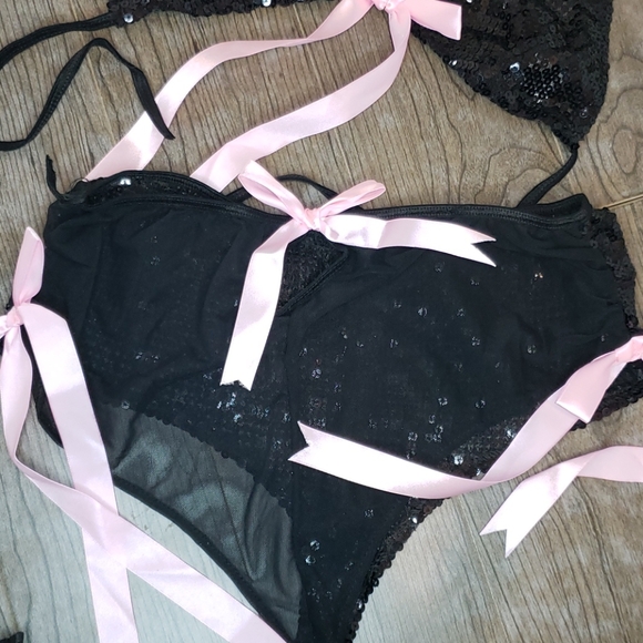NWT sparkly two piece lingerie set - Picture 4 of 5